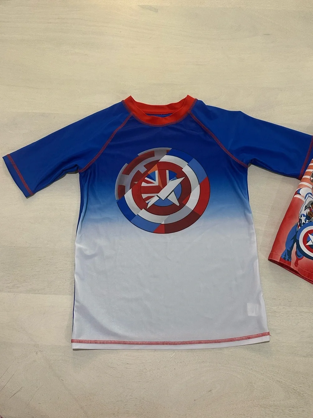 Marvel. Captain America Swim Top and Short Set.